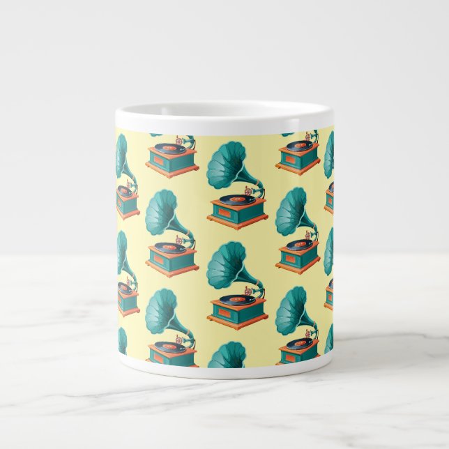 Taza De Café Gigante Gramófono (Frente)