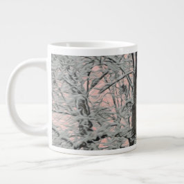 Taza De Café Gigante Gran árbol en nieve