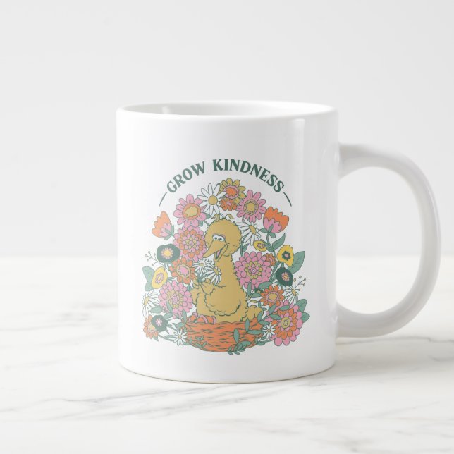 Taza De Café Gigante Gran Bird | Grow Kindness Floral Graphic (Derecha)