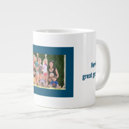 Taza De Café Gigante Gran foto de la familia del abuelo