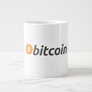 Taza De Café Gigante Gran logotipo de Bitcoin con símbolo de Bitcoin na