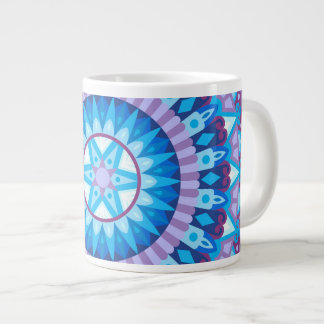 Taza De Café Gigante Gran Mandala de Invierno Patrón de Copo de Nieve A
