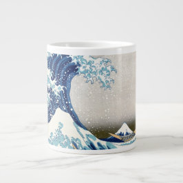 Taza De Café Gigante Gran ola del Bella Artes Kanagawa Hokusai