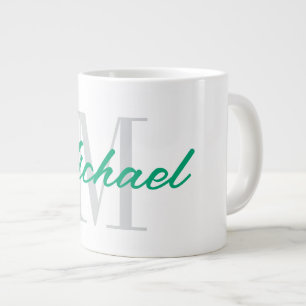 Taza De Café Gigante Gran regalo de jarra jumbo con monograma de nombre