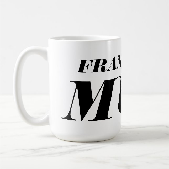 Taza de café gigante grande personalizada del XL (Izquierda)