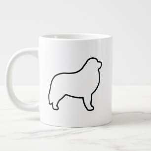 Taza De Café Gigante Grandes siluetas de perro de los Pirineos