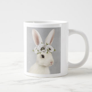 Taza De Café Gigante granja moderna de cosecha de conejo blanco