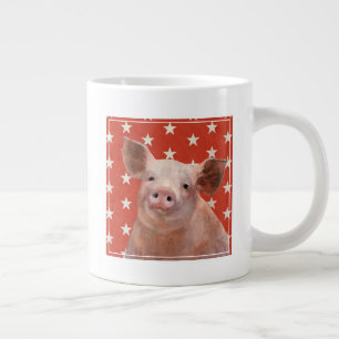 Taza De Café Gigante Granja patriótica - Cerdo