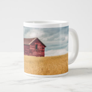 Taza De Café Gigante Granjas   Antiguo granero rojo