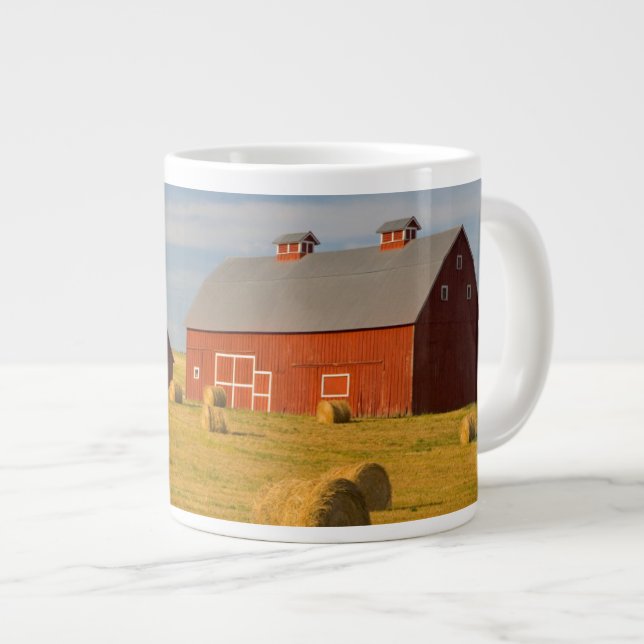 Taza De Café Gigante Granjas | Barrios rojos cerca de Hay Bales (Derecha)