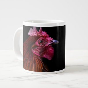Taza De Café Gigante Granjas   Disparo de cabeza de gallo