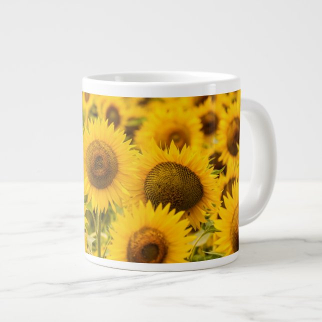 Taza De Café Gigante Granjas | Un Campo De Girasol (Derecha)