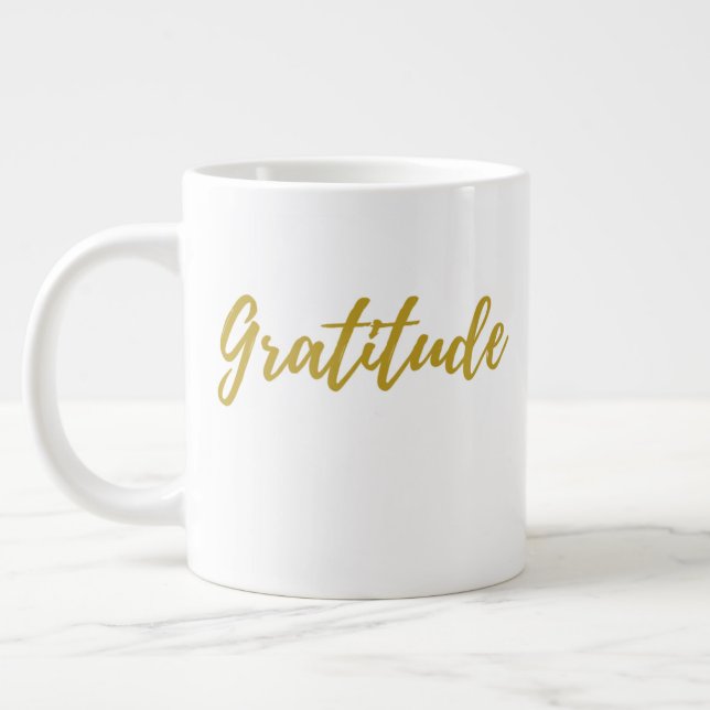 Taza De Café Gigante Gratitude 20 oz Jumbo Mug (Izquierda)