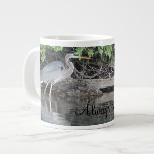 Taza De Café Gigante Gray Heron Bird