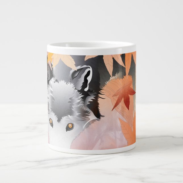 TAZA DE CAFÉ GIGANTE GRAY WOLF PROWLER (Frente)