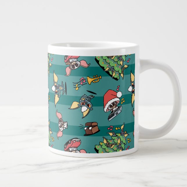 Taza De Café Gigante Gremlins | Patrón de Navidades de historietas simp (Derecha)