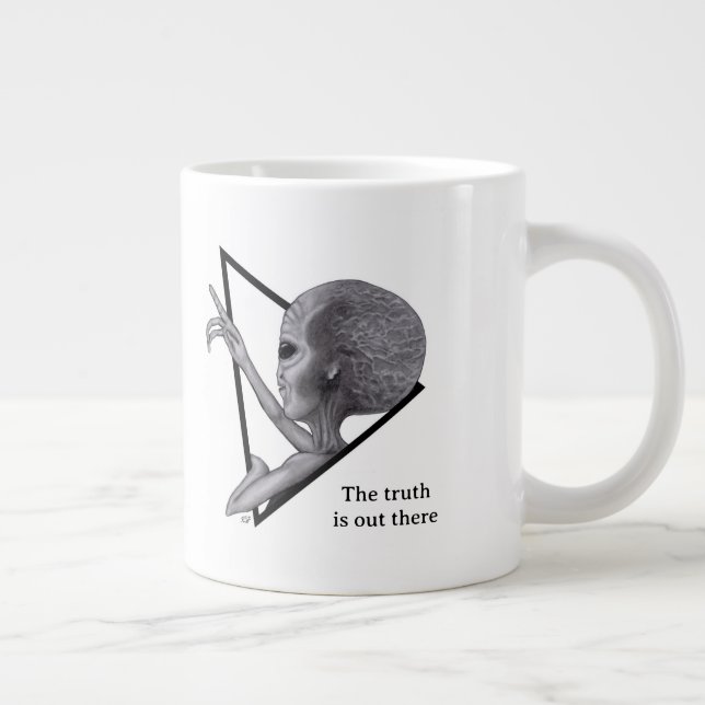 Taza De Café Gigante Grey Alien, la verdad está ahí fuera (Derecha)