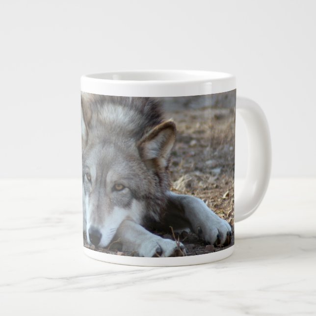 Taza De Café Gigante grey-wolf-20 (Derecha)