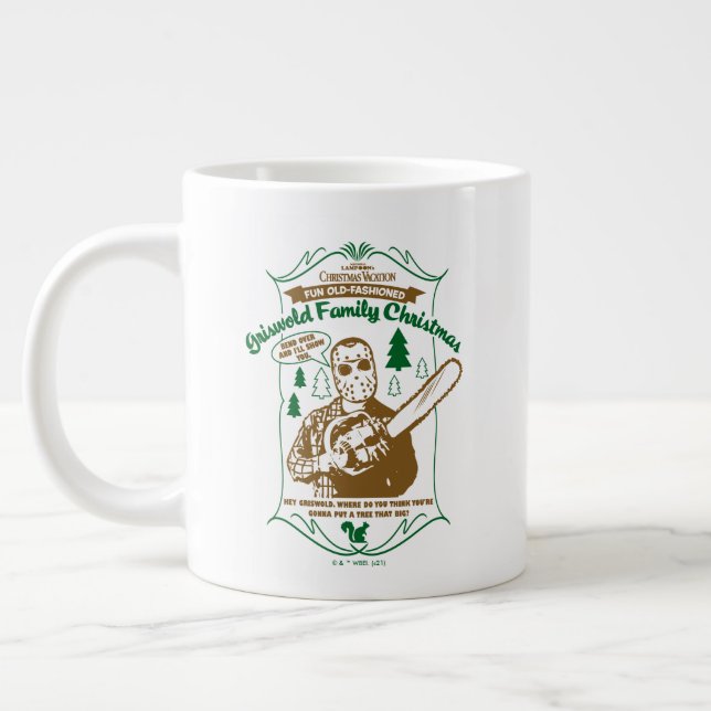 Taza De Café Gigante Griswold Familia Navidades Chainsaw Gráfico (Izquierda)