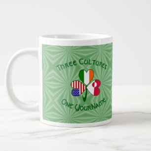 Taza De Café Gigante Groenlandia Irlanda EE. UU. Trébol de cuatro hojas