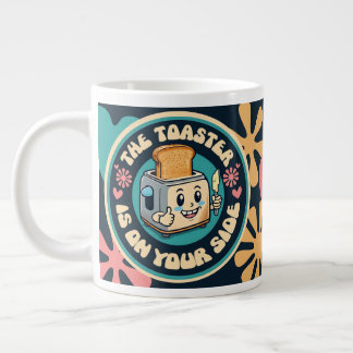 Taza De Café Gigante Groovy hippie toaster thumbs up optimism