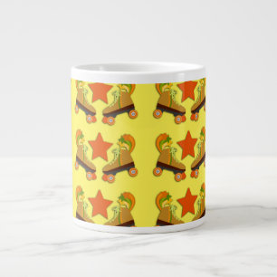 Taza De Café Gigante Groovy Retro Skate Pattern