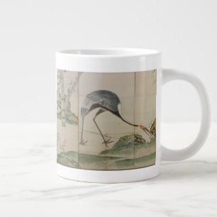 Taza De Café Gigante Grúas, pinos, y bambú