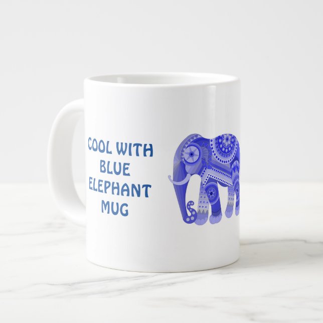 TAZA DE CAFÉ GIGANTE GUAY CON BOMBA AZUL ELEFANTE (Izquierda)