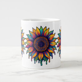Taza De Café Gigante Guay Trippy Sunflower