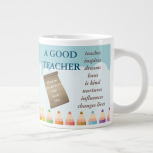 Taza De Café Gigante Guay Una Buena Cita De Apreciación Del Profesor Gr