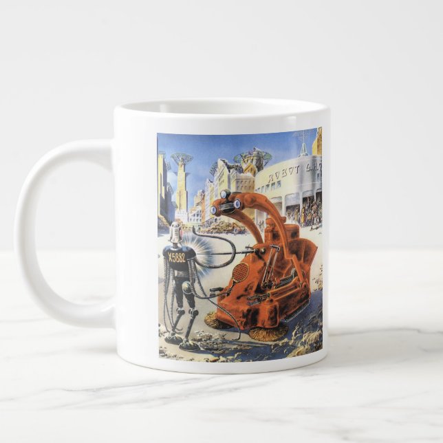 Taza De Café Gigante Guerra de extranjeros de ciencia ficción futurista (Izquierda)