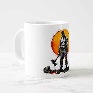 Taza De Café Gigante guerrero bárbaro fantasía medieval fuerza hummer