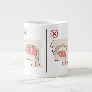 Taza De Café Gigante Guía de Mewing Línea de la Mandíbula Looksmaxxing