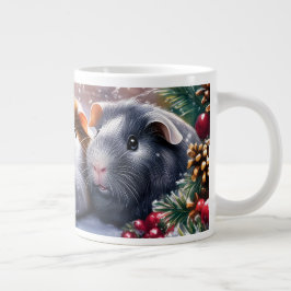 Taza De Café Gigante Guinea Cerdos Winter Wonderland