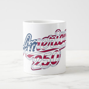 Taza De Café Gigante Guión de bandera de América 250 Semiquincentenario