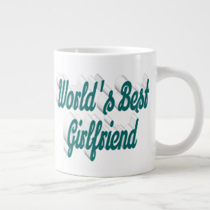 Taza De Café Gigante Guión de mitad verde de Girlfriend