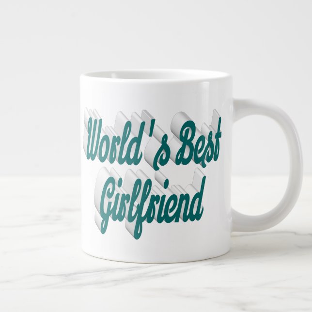 Taza De Café Gigante Guión de mitad verde de Girlfriend (Derecha)