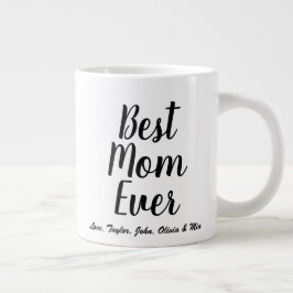 Taza De Café Gigante Guión de personalizado negro Best Mom Ever persona