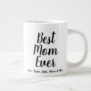 Taza De Café Gigante Guión de personalizado negro Best Mom Ever persona