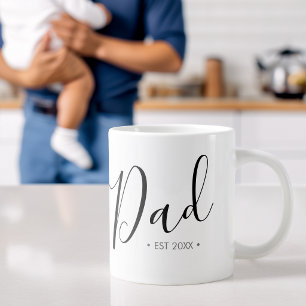 Taza De Café Gigante Guión del Día del Padre Papá Personalizado
