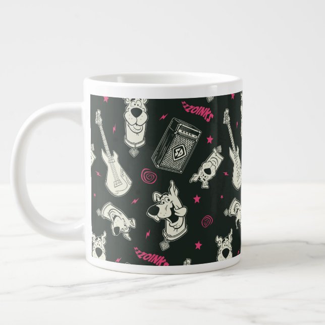 Taza De Café Gigante Guitarra de Punk Scooby-Doo y patrón de amp (Izquierda)