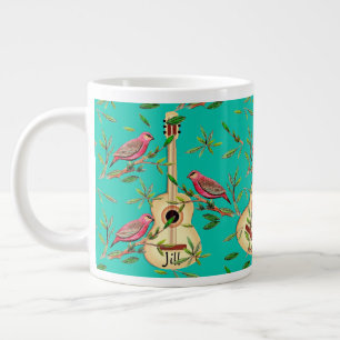 Taza De Café Gigante Guitarra personalizada Songbird