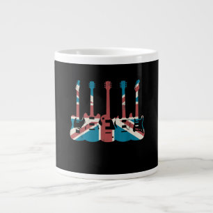 Taza De Café Gigante guitarra vintage Bandera de Gran Bretaña - Jugador