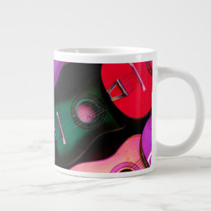 Taza De Café Gigante Guitars coloridos