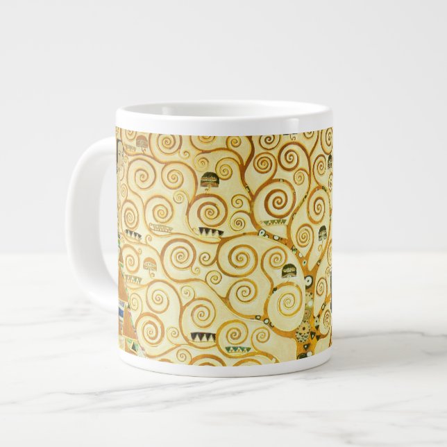 Taza De Café Gigante Gustav Klimt El Árbol De La Vida Viejo Art Nouveau (Izquierda)
