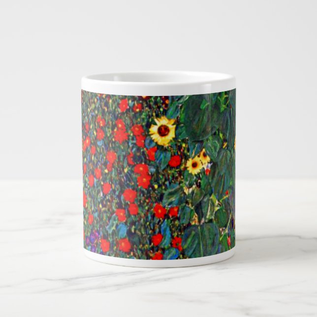 Taza De Café Gigante Gustav Klimt Flower Garden (Frente)