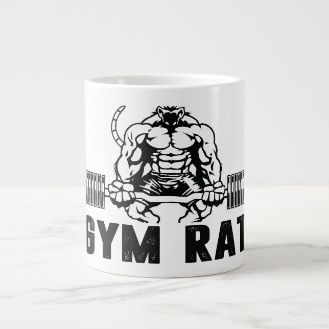 Taza De Café Gigante Gym Rat (Frente)
