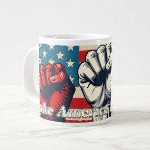 Taza De Café Gigante Hacer que Estados Unidos vuelva a ser libre de art