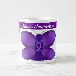 Taza De Café Gigante Hada púrpura de la mariposa de la conciencia del