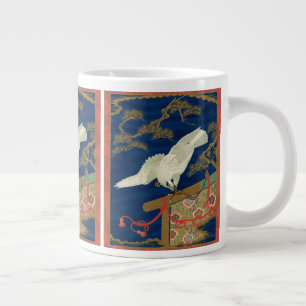 Taza De Café Gigante Halcón Blanco Japonés Antiguo Arte G.A. Audsley